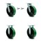 Service Caster 8 Inch Green Poly on Steel Caster Set with Roller Bearings 2 Swivel Lock 2 Rigid SCC-30CS820-PUR-GB-BSL-2-R-2 - alternate 1